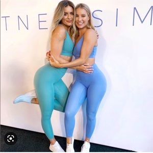 Gymshark x Whitney Simmons V1 Sports Bra + Leggings in Deep Sage Green